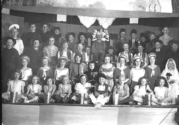 photograph of the school pantomime in 1940, provided by Eric Walker